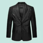 Black Python Catwalk Leather Blazers