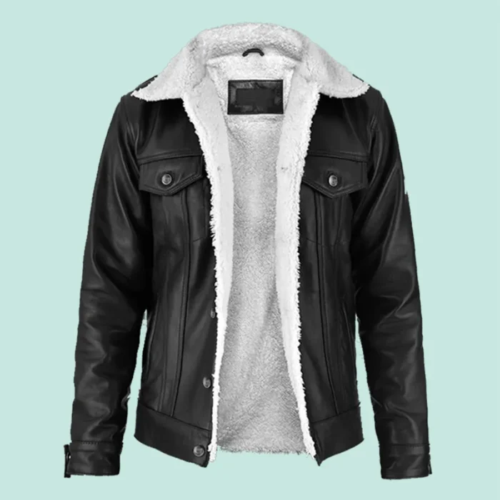 Leather Sherpa Jacket