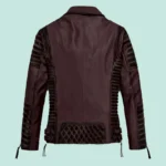 Charles Burnt Wine Leather Jacket