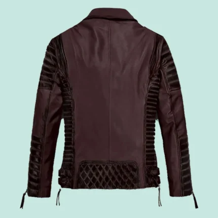 Charles Burnt Wine Leather Jacket