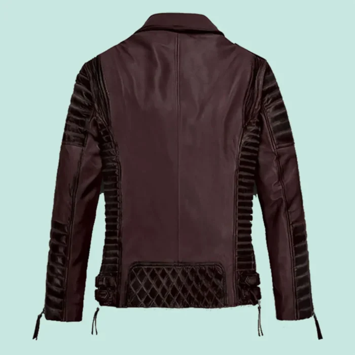 Charles Burnt Wine Leather Jacket