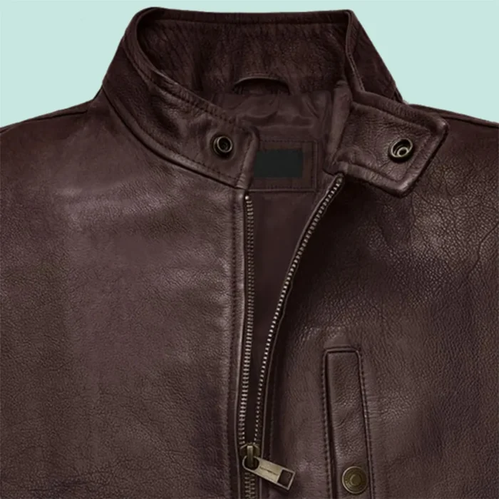 Maroon Leather Biker Vest