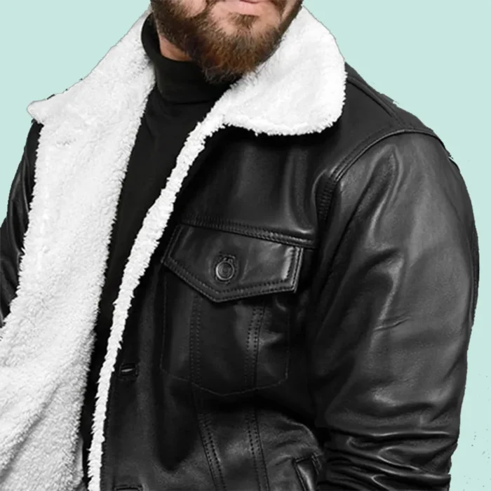 Leather Sherpa Jacket