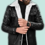 Leather Sherpa Jacket