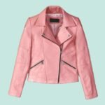 Women Pink Leather Jacket