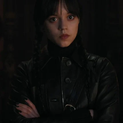 Jenna Ortega Wedesday Leather Jacket