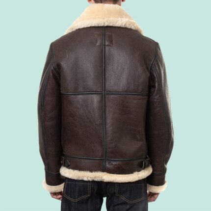 Classic B-3 Sheepskin Leather Bomber Jacket