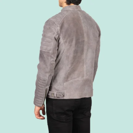 Damian Grey Suede Biker Jacket