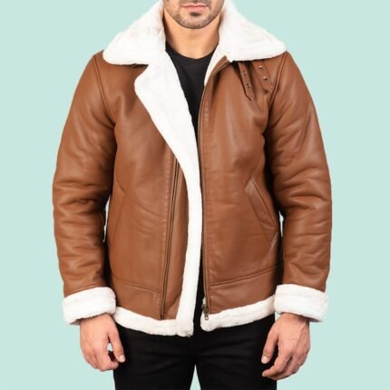 Francis B-3 Brown Leather Bomber Jacket