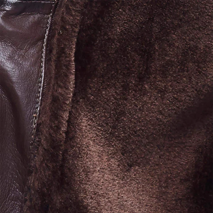 Bernard Men’s Chestnut Leather Blackout Jacket