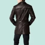 Men’s Brown Leather Bonnet Classic Coat