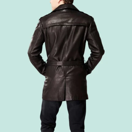 Men’s Brown Leather Bonnet Classic Coat