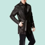 Men’s Brown Leather Bonnet Classic Coat