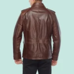 Jamie Campbell Bower Men’s Brown Leather Jacket