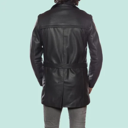 Bonno Men’s Black Leather Coat