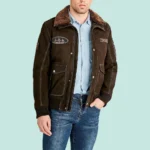 Sean O’Pry Men’s Brown Leather Air Force Jacket