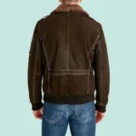 Sean O’Pry Men’s Brown Leather Air Force Jacket