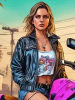 GTA 6 Female Protagonist Black Leather Jackets