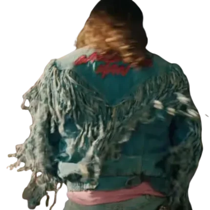 Jason Momoa Fringe denim Bomber jacket