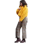 Selena Gomez Only Murders in the Building S04 Mabel Mora Yellow Sherpa Cropped Jacket